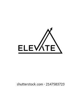 ELEVATE text modern logo vector TYPOGRAPHY for download