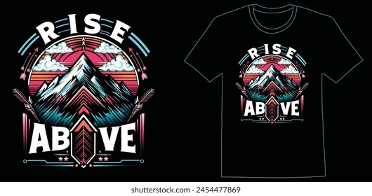 Elevate Vector T-Shirt Design Rise Above
