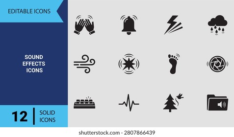 Elevate video game production with solid sound effects icons tailored for multimedia audio design film postproduction and creative gaming applications.