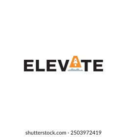 Elevar la marca de palabras con el símbolo del cohete