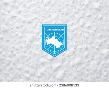 Elevate your brand with a distinctive touch. Polar-style Turkmenistan map logo. Make your identity stand out!