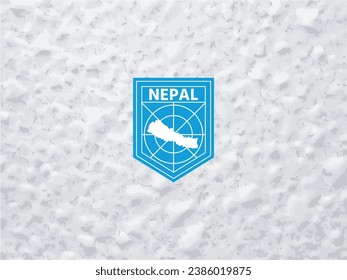 Elevate your brand with a distinctive touch. Polar-style Nepal map logo. Make your identity stand out!