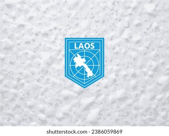 Elevate your brand with a distinctive touch. Polar-style Laos map logo. Make your identity stand out!