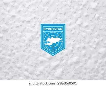Elevate your brand with a distinctive touch. Polar-style Kyrgyzstan map logo. Make your identity stand out!