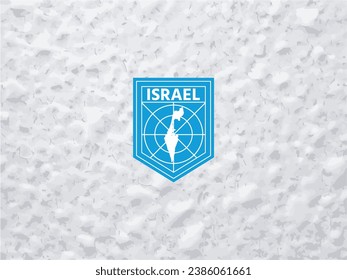 Elevate your brand with a distinctive touch. Polar-style Israel  map logo. Make your identity stand out!