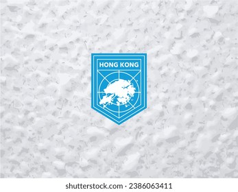 Elevate your brand with a distinctive touch. Polar-style Hong Kong map logo. Make your identity stand out!