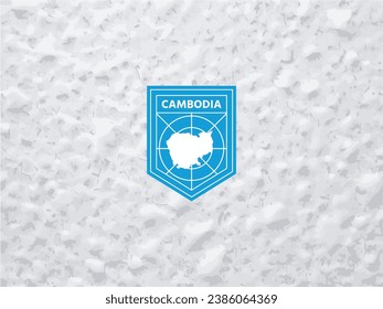 Elevate your brand with a distinctive touch. Polar-style Cambodia map logo. Make your identity stand out!