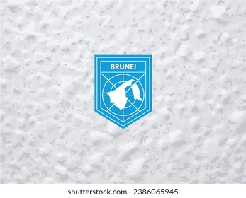 Elevate your brand with a distinctive touch. Polar-style Brunei map logo. Make your identity stand out!