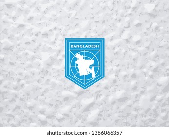 Elevate your brand with a distinctive touch. Polar-style Bangladesh map logo. Make your identity stand out!