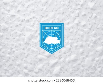 Elevate your brand with a distinctive touch. Polar-style Bhutan map logo. Make your identity stand out!