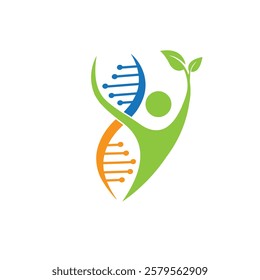 Elevate your brand with a DNA Wellness logo symbolizing health, science, and innovation. Ideal for wellness, genetic testing, and healthcare businesses. High-quality, customizable designs.