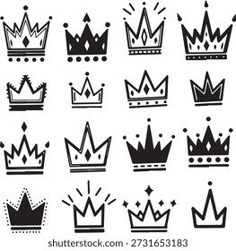 Eleve su marca con los iconos elegantes de la corona, perfectos para los productos de lujo, la marca, y los diseños regios