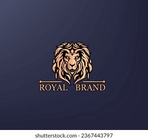 Elevate your brand with our majestic golden lion head logo. Royalty and strength in every detail.