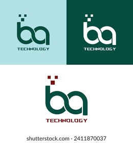 Elevate your brand with the sleek 'ba technology' logo. A fusion of modernity and innovation. Keywords: technology, logo, design, futuristic, digital, brand, innovation, identity, sleek, minimalistic.