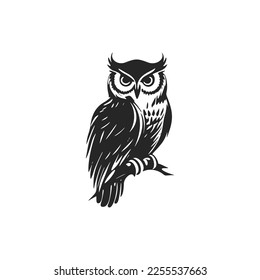 Elevate your brand with a strong owl logo.