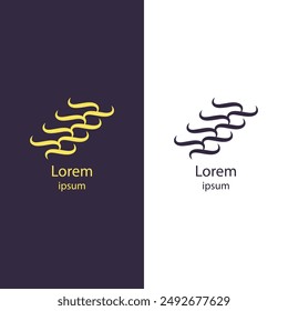 Elevate your brand with this abstract logo. Perfect for any business, this high-quality vector design lets you easily change colors and add your brand name.