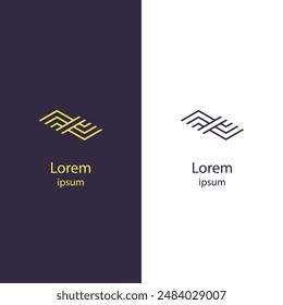 Elevate your brand with this customizable abstract logo. Perfect for modern businesses, you can easily change the colors and add your brand name. Ideal for a unique and professional identity.