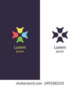 Elevate your brand with this high-quality, abstract logo. This isolated vector design template is perfect for any business, serving as a creative symbol for your brand. Customize colors  brand name.