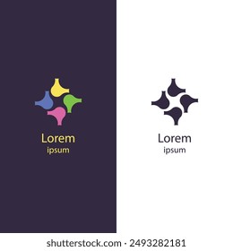 Elevate your brand with this high-quality, abstract logo. This isolated vector design template is perfect for any business, serving as a creative symbol for your brand. Customize colors  brand name.