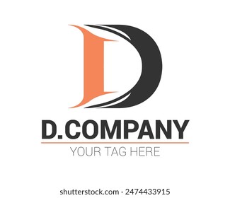 Elevate your brand with this sleek and modern "D Company" symbol logo. Perfect for businesses seeking a professional and contemporary look, this high-quality vector graphic is versatile and scalable, 