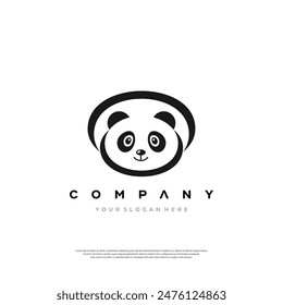 Elevate your brand with this sleek panda bear logo design template Design