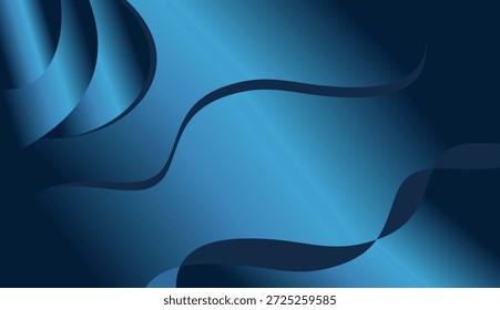 Eleve sua marca com este plano de fundo azul abstrato impressionante com fitas fluindo e um efeito gradiente, perfeito para adicionar um toque de elegância moderna a seus materiais de marketing
