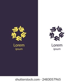 Elevate your brand with this unique abstract logo. Perfect for businesses seeking a distinctive and professional identity. Make a strong impression with this innovative design.