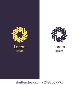 Elevate your brand with this unique abstract logo. Perfect for businesses seeking a distinctive and professional identity. Make a strong impression with this innovative design.