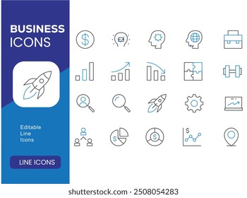 Elevate your business with our ProfiPack icon set 20 high-quality symbols for finance, management, marketing, and more. Perfect for presentations, websites, and reports. Boost your brand's visual ide