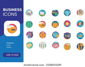 Elevate your business with our ProfiPack icon set 20 high-quality symbols for finance, management, marketing, and more. Perfect for presentations, websites, and reports. Boost your brand's visual ide