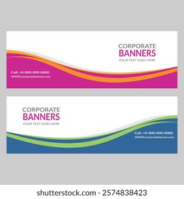 Elevate your business presentations and marketing materials with this sleek and professional corporate banner template. Featuring a modern design with vibrant colors and customizable text fields.