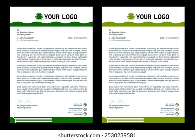 Elevate your corporate identity with this professional business letterhead template, featuring a clean and unique design. It is a professional a4 letterhead template business stationery design.