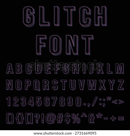 Elevate your creative projects with this comprehensive high-quality vector set featuring a complete alphabet, numbers, and common symbols designed in a unique 3D glitch doodle aesthetic. This artistic collection masterfully blends a playful hand-drawn sketch style with a modern anaglyph 3D effect, creating a visually striking and versatile typographic resource.

The set is provided in two versions: one optimized for light backgrounds and another featuring vibrant neon-style outlines perfect for dark or black backgrounds. This makes it an ideal choice for a wide range of applications, from retro-themed posters and futuristic digital art to educational materials and creative branding.

As a professional EPS vector file, this set is fully scalable and easy to customize. You can easily adjust colors, line weights, or rearrange elements to fit your specific design needs without any loss in resolution.

Key Applications:

Branding and Logos: Perfect for tech startups, creative agencies, or music-related brand identities.

Digital and Social Media: Ideal for eye-catching YouTube thumbnails, Instagram graphics, and website headers.

Educational Content: Great for children's learning materials that require a modern, engaging twist.

Apparel and Merch: Use it for unique T-shirt designs, stickers, and modern poster art.