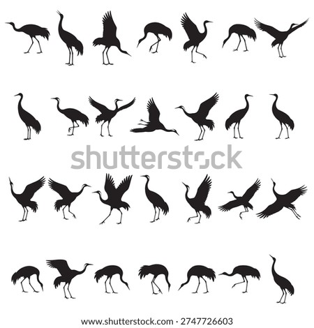 Elevate your creative projects with this elegant Sandhill Crane clipart. Perfect for vinyl cutting, laser engraving, and nature-themed crafts, this high-quality vector captures the bird's iconic silhouette. Ideal for scrapbooking, personalized gifts, and majestic wildlife-inspired DIY designs.