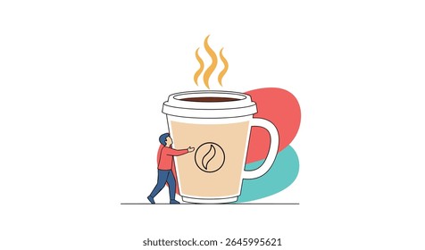 Elevate Your Day Aromatic Cup Of Hot Coffee