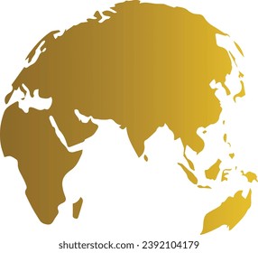 Elevate your design with our golden world icon. This elegant symbol radiates sophistication and global appeal, making it perfect for projects with an emphasis on prestige or international significance