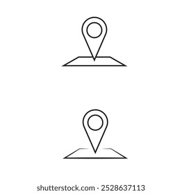Elevate your design projects with  sleek vector location icon upload, perfect for web mobile applications, maps. abstract map pin symbolizes precision clarity, enhancing user experience, navigation.