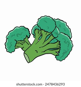 Elevate your design projects with this versatile broccoli vector illustration, suitable for a wide range of applications. This high-quality vector graphic showcases the detailed and vibrant appearance