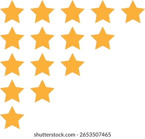Elevate your design projects with this premium set of golden five-star rating vector icons—ideal for review systems, product feedback, and user evaluation interfaces. Each icon is crafted with a sleek