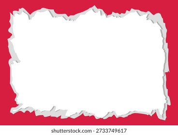 Elevate your design projects with this high-quality rectangular torn paper frame vector. This creative asset features realistic ripped and jagged horizontal edges, creating a perfect border for text, quotes, or images. The clean white paper texture against an isolated background makes it incredibly versatile and easy to integrate into any professional layout, whether for digital or print media.

The central rectangular area serves as a functional "copy space," making it ideal for website headers, social media announcement boxes, or highlighting key information in a presentation. Its handcrafted aesthetic is perfect for projects that require a DIY, organic, or modern minimalist look.

As a professional EPS vector file, this illustration is fully scalable and easy to customize. You can adjust the colors, add drop shadows, or modify the scale without any loss in resolution or quality. This is an essential design resource for graphic designers, marketers, and content creators looking to add a realistic paper effect to their work. Every fiber and rip is carefully detailed to ensure a high-end visual impact.

Key Applications:

Social Media and Web Design: Use it for Instagram story text boxes, website banners, or call-to-action sections.

Marketing and Advertising: Perfect for sales announcements, promotional flyers, and discount labels.

Print Media: Great for magazine layouts, book covers, and creative business cards.

Stationery and Craft: Ideal for digital scrapbooking, journaling elements, and decorative note templates.