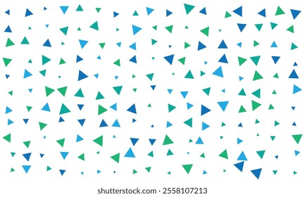 Elevate your design with this sharp blue and tosca triangles pattern, artfully isolated on a white background, perfect for modern, edgy, and clean vector graphic creations.