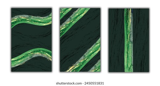 Elevate your designs with opulence using this luxurious green brush background.