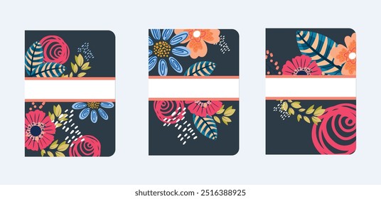 Elevate your designs with our universal abstract and floral templates. Perfect for notebook covers, planners, brochures, books, and catalogs. Features seamless patterns and masks for easy resizing. 