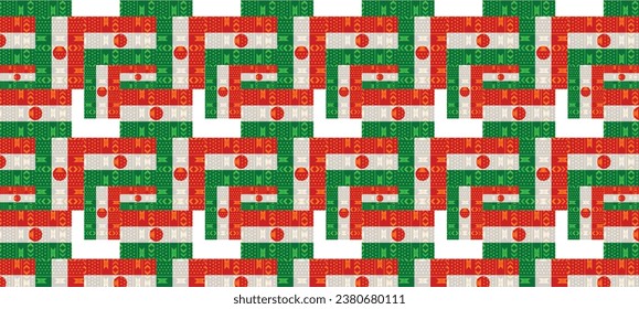 Eleva tus diseños con patrones de bandera nigerina listos para imprimir de nuestro fotostock. ¡Captura la esencia de Níger en tus proyectos!