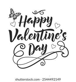 Elevate your designs with a stylish Valentine's Day typography vector. Perfect for cards, invitations, banners, and social media, adding elegance and warmth.