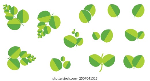 Elevate your designs with this collection of modern, minimalist leaf illustrations.these versatile vector leaves are perfect for eco-friendly branding, nature-inspired projects, or adding a fresh.