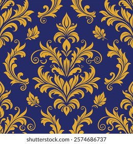 Elevate your designs with this luxury damask ornament pattern. Perfect for elegant wallpapers, textiles, and decor projects, this intricate and seamless vector design exudes sophistication.