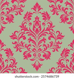 Elevate your designs with this luxury damask ornament pattern. Perfect for elegant wallpapers, textiles, and decor projects, this intricate and seamless vector design exudes sophistication.