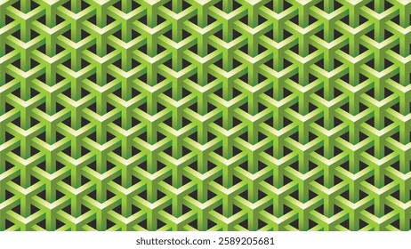 Elevate your designs with this seamless green geometric pattern in EPS format. Perfect for modern branding, packaging, and stylish backgrounds with a vibrant ornamental flair.