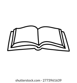Elevate your educational and creative projects with this premium hand-drawn open book vector icon. This high-quality illustration showcases a clean and professional black line art aesthetic, capturing the essence of learning and imagination in a popular minimalist doodle style. It serves as an ideal design element for educators, authors, and graphic designers working on teaching materials, school posters, library branding, and digital learning platforms.

The simplistic hand-sketched design ensures this icon integrates flawlessly into any project, from children's coloring workbooks to professional academic presentations and website interfaces. Whether you are creating a logo for a bookstore, a social media post for a literacy campaign, or an icon for a mobile educational app, this authentic hand-drawn book provides a friendly and engaging visual appeal. The symmetrical open pages signify a fresh start and an invitation to explore new ideas.

As a professional-grade editable EPS file, this illustration offers infinite scalability without losing its sharp, hand-drawn character. You can easily adjust the line weight, change colors to fit your brand theme, or resize it for anything from small stationery stickers to large educational murals. The graphic is isolated on a clean white background, making it ready for immediate integration into your professional workflow. This timeless book icon is a must-have asset for anyone looking for high-quality, hand-drawn education-themed visuals. 